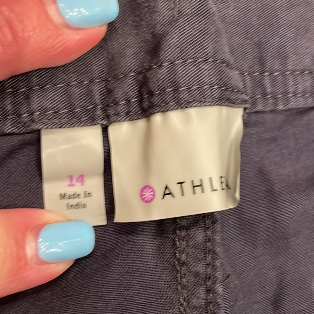 Athleta Paradise Cove Pant New NWT’s Charcoal Gray Cargo Utility Size 14 - Picture 6 of 10